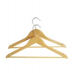 Hanger with Wooden Ribbed Bar (16")